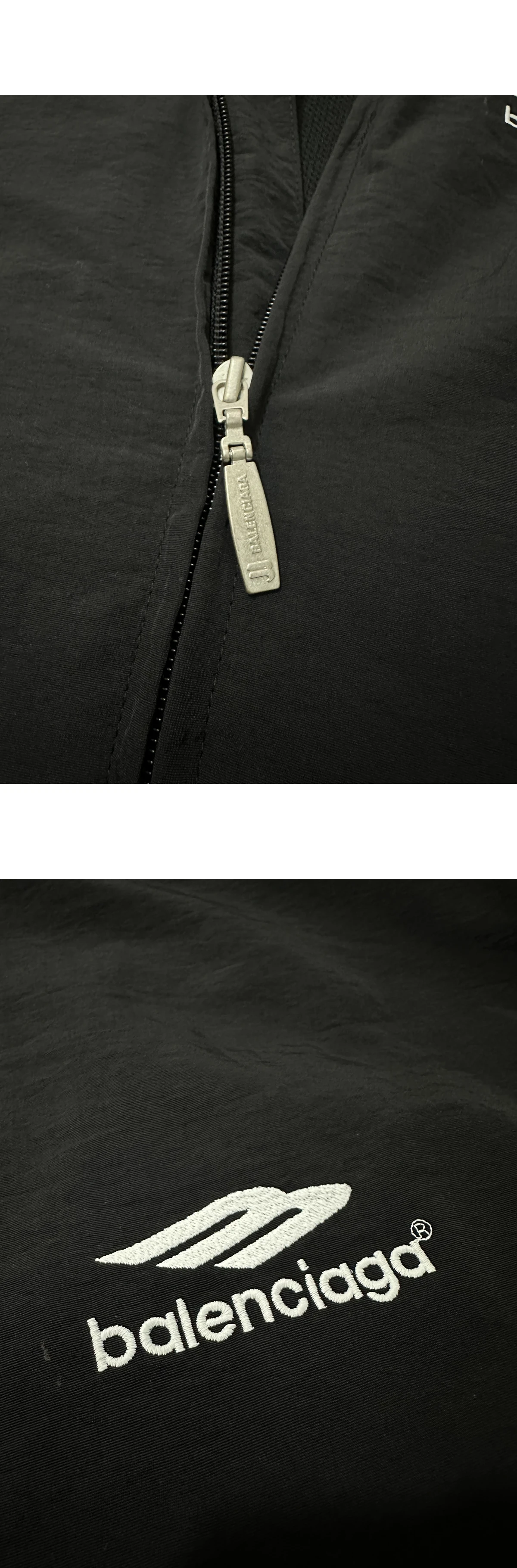 [BALENCIAGA] 발렌시아가 3B 스포츠 아이콘 테크니컬 저지 하이넥 라인 트랙수트 재킷 블랙