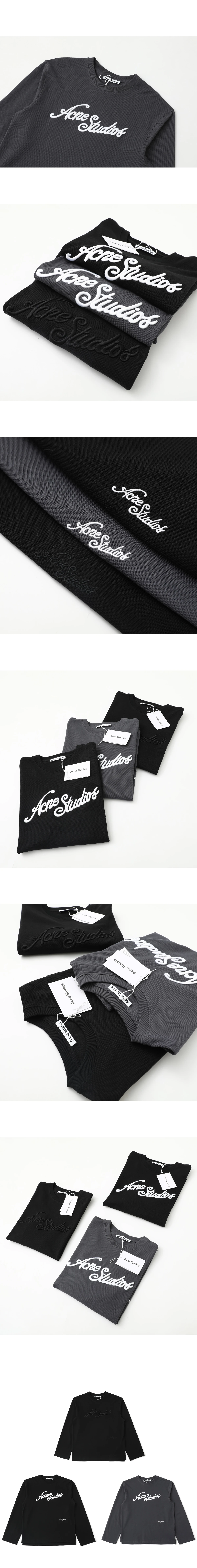 [ACNE STUDIOS] 아크네 스튜디오 스크립트 로고 롱 슬리브 티셔츠