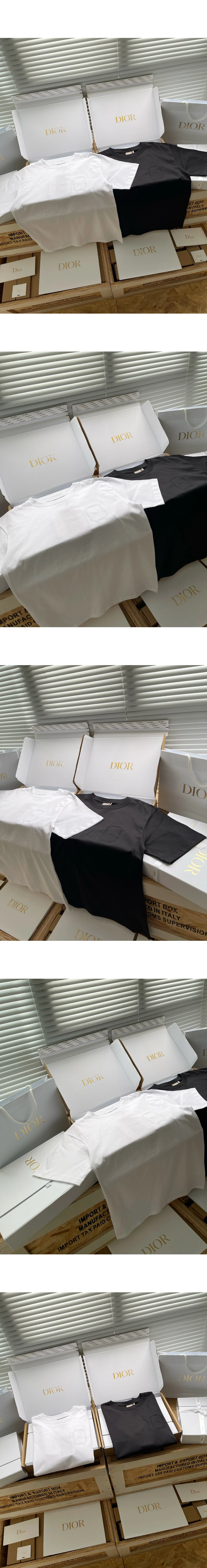 [DIOR] 디올 메달리온 엠브로이더리 코튼 저지 릴랙스드 핏 쇼트 슬리브 티셔츠 화이트