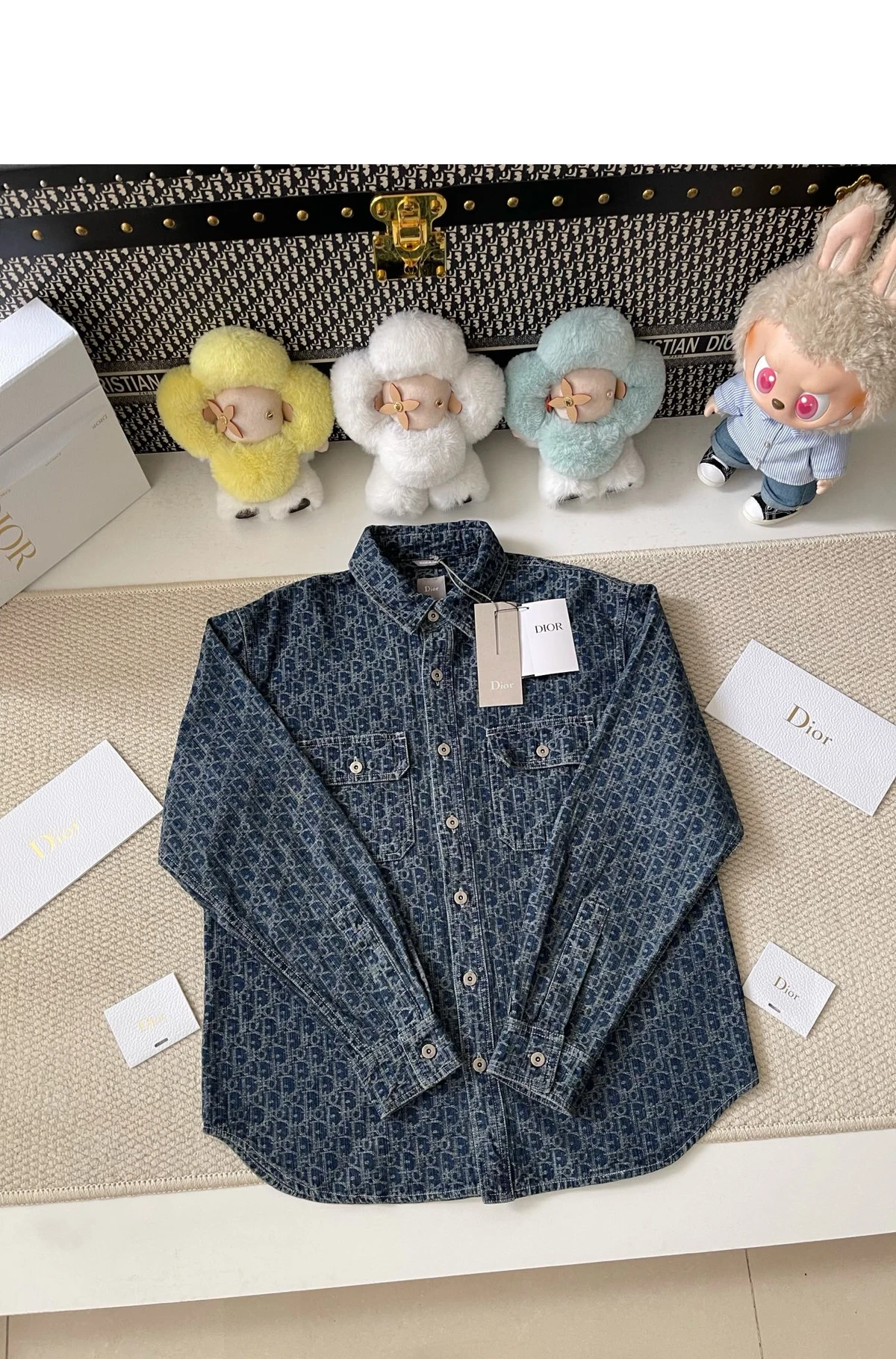 [DIOR] 디올 오블리크 데님 자카드 오버셔츠 블루