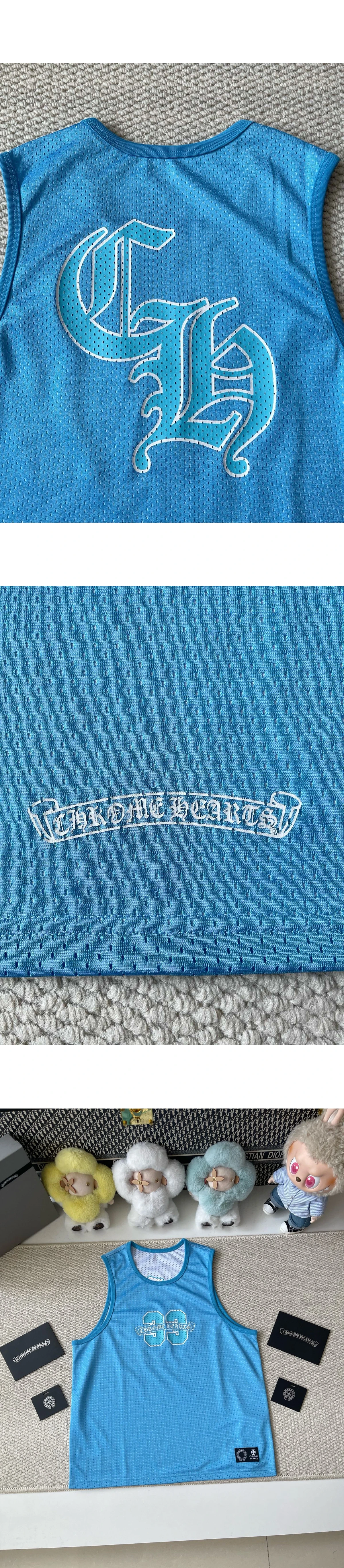 [CHROME HEARTS] 크롬하츠 리버시블 메쉬 바스켓볼 저지 블루