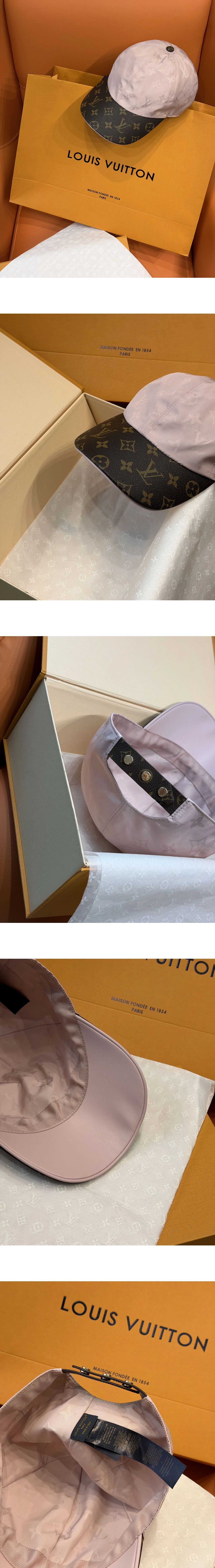 [LOUIS VUITTON] 루이비통 모노그램 자카드 핑크 볼캡 M00423