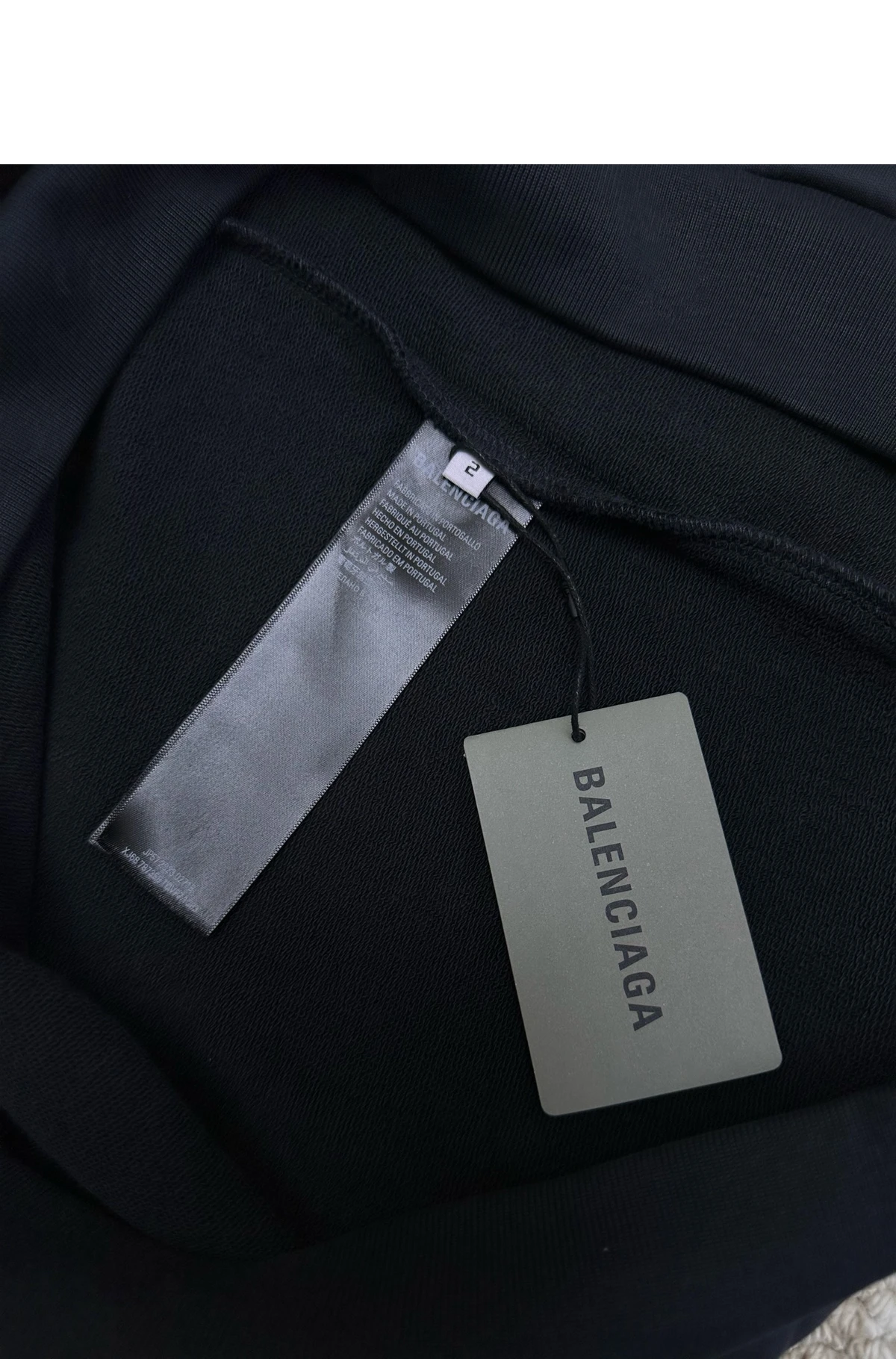 [BALENCIAGA] 발렌시아가 바스켓볼 시리즈 아키타이프 플리스 라지 핏 자수 로고 후디 블랙