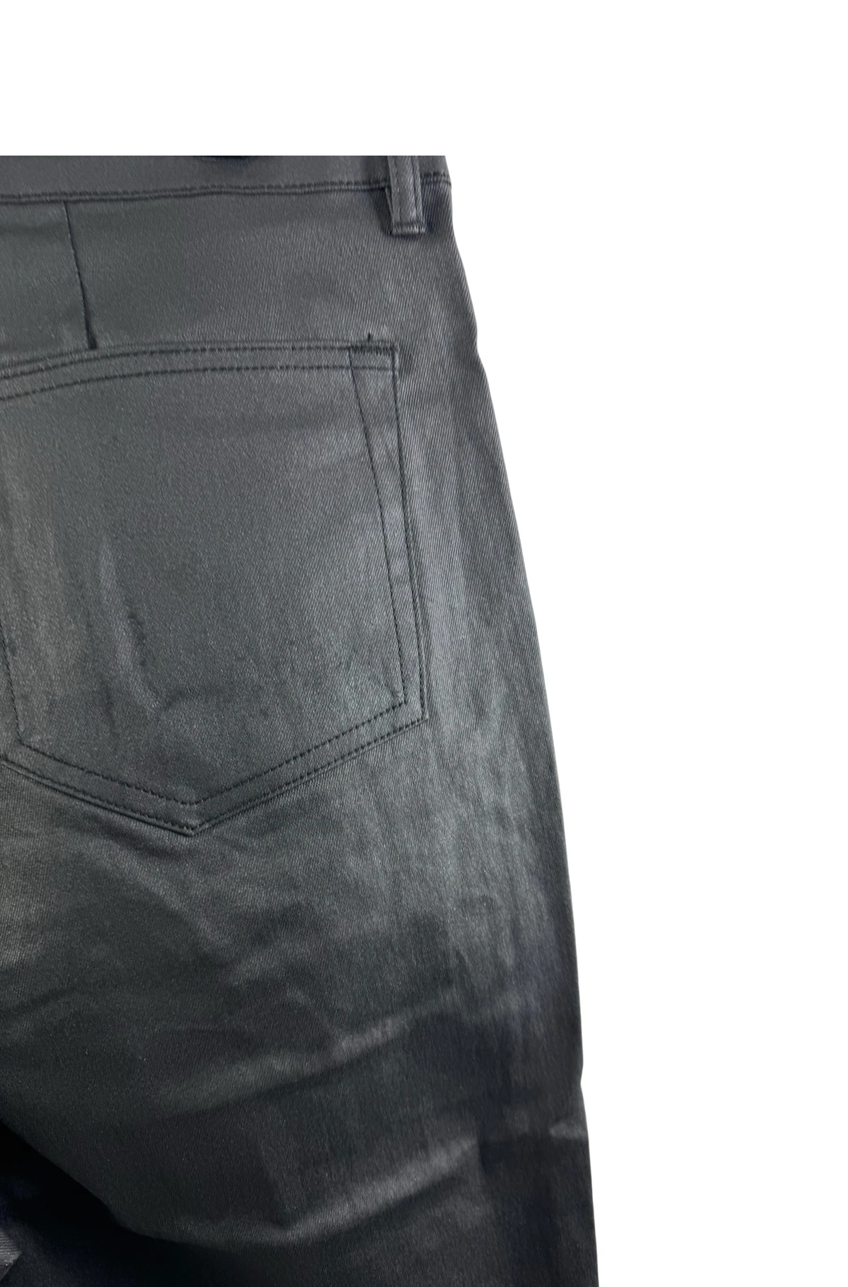 [RICK OWENS] 릭 오웬스 왁스 코팅 데님 파이브 포켓 트라우저 블랙