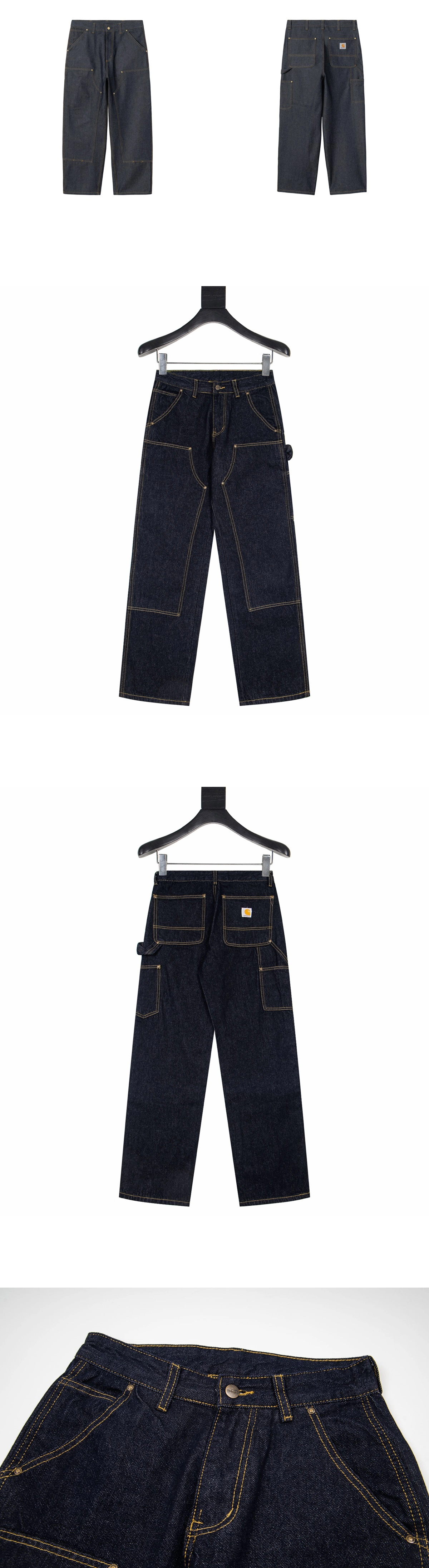 [Carhartt] 칼하트 WIP OG 더블 니 리지드 팬츠 블랙 