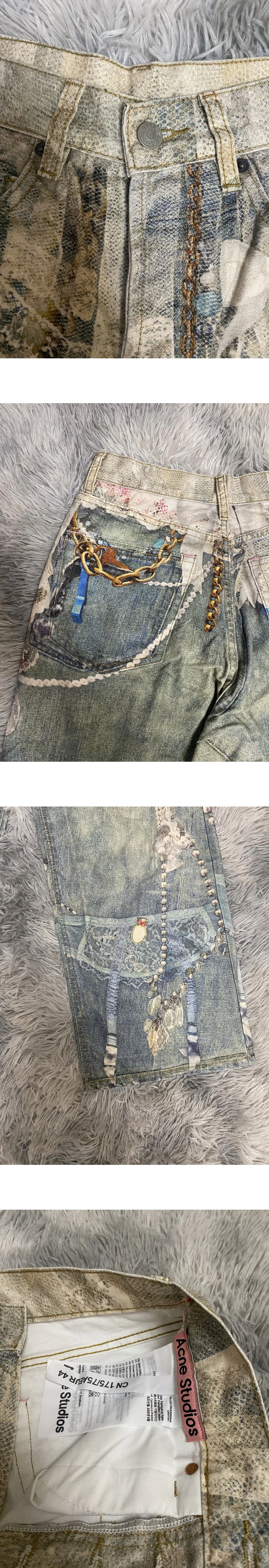 [ACNE STUDIOS] 아크네 스튜디오 루즈 핏 진 1981 화이트/그린