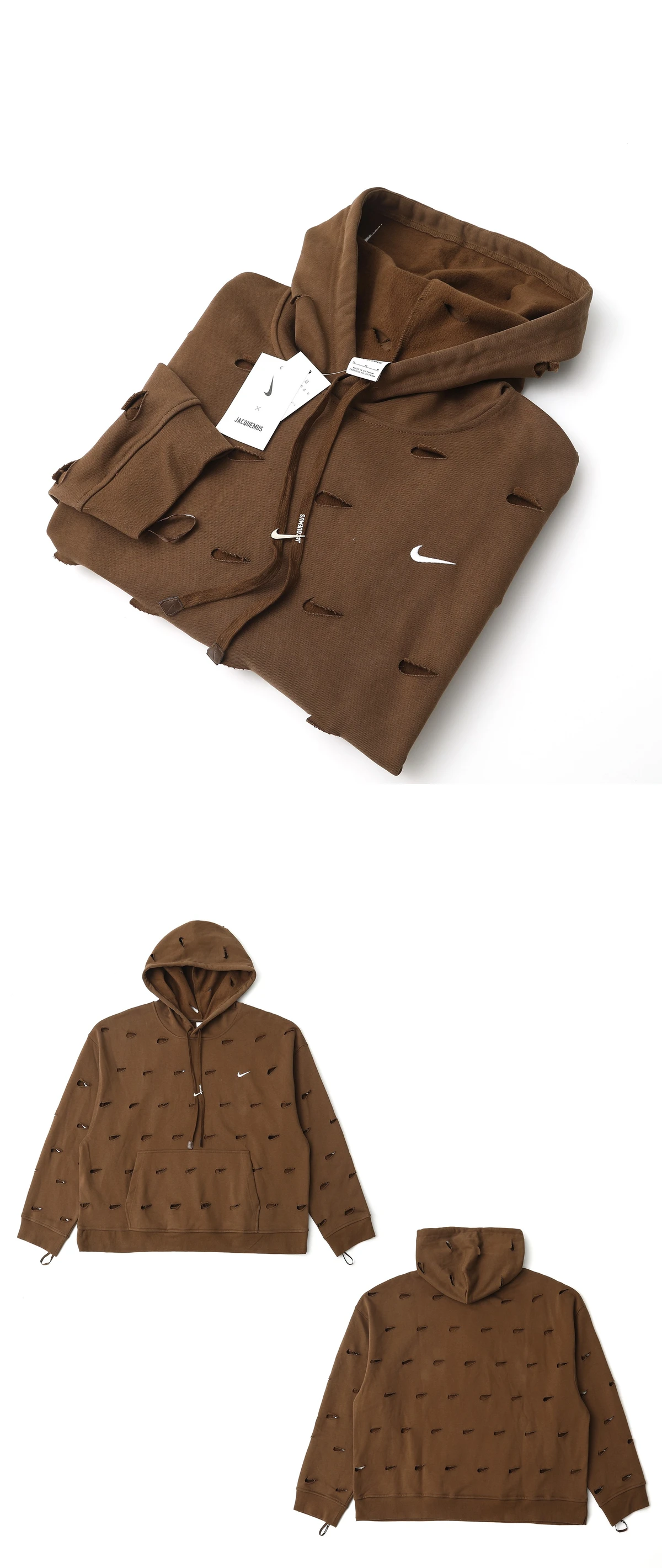[NIKE] 나이키 x 자킈뮈스 스우시 후드 카카오 와우