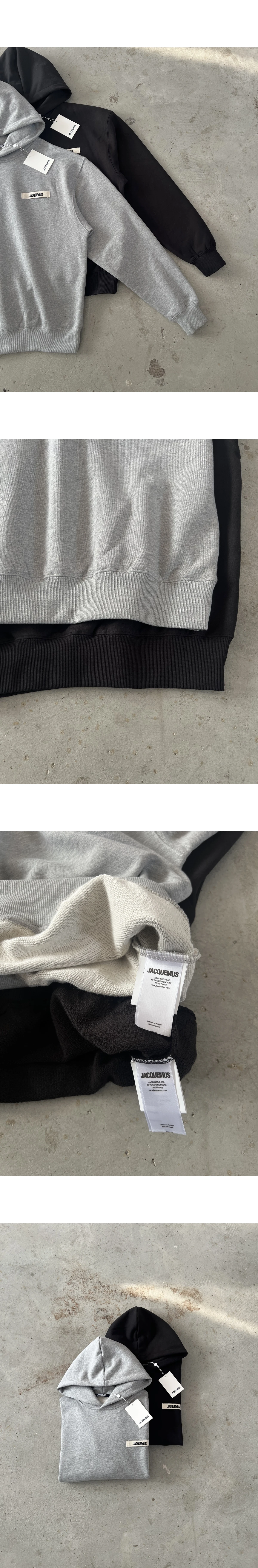 [JACQUEMUS] 자크뮈스 로고 패치 코튼 오버사이즈 풀오버 후디
