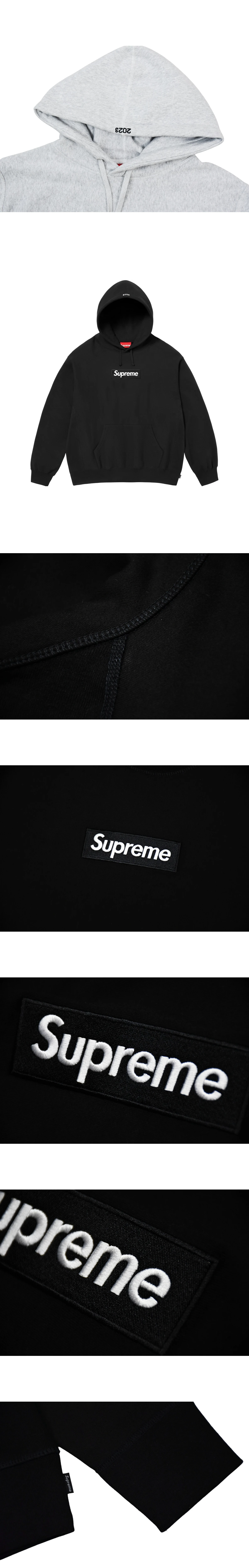 [SUPREME] 슈프림 박스로고 후드 스웨트셔츠 블랙 - 23FW
