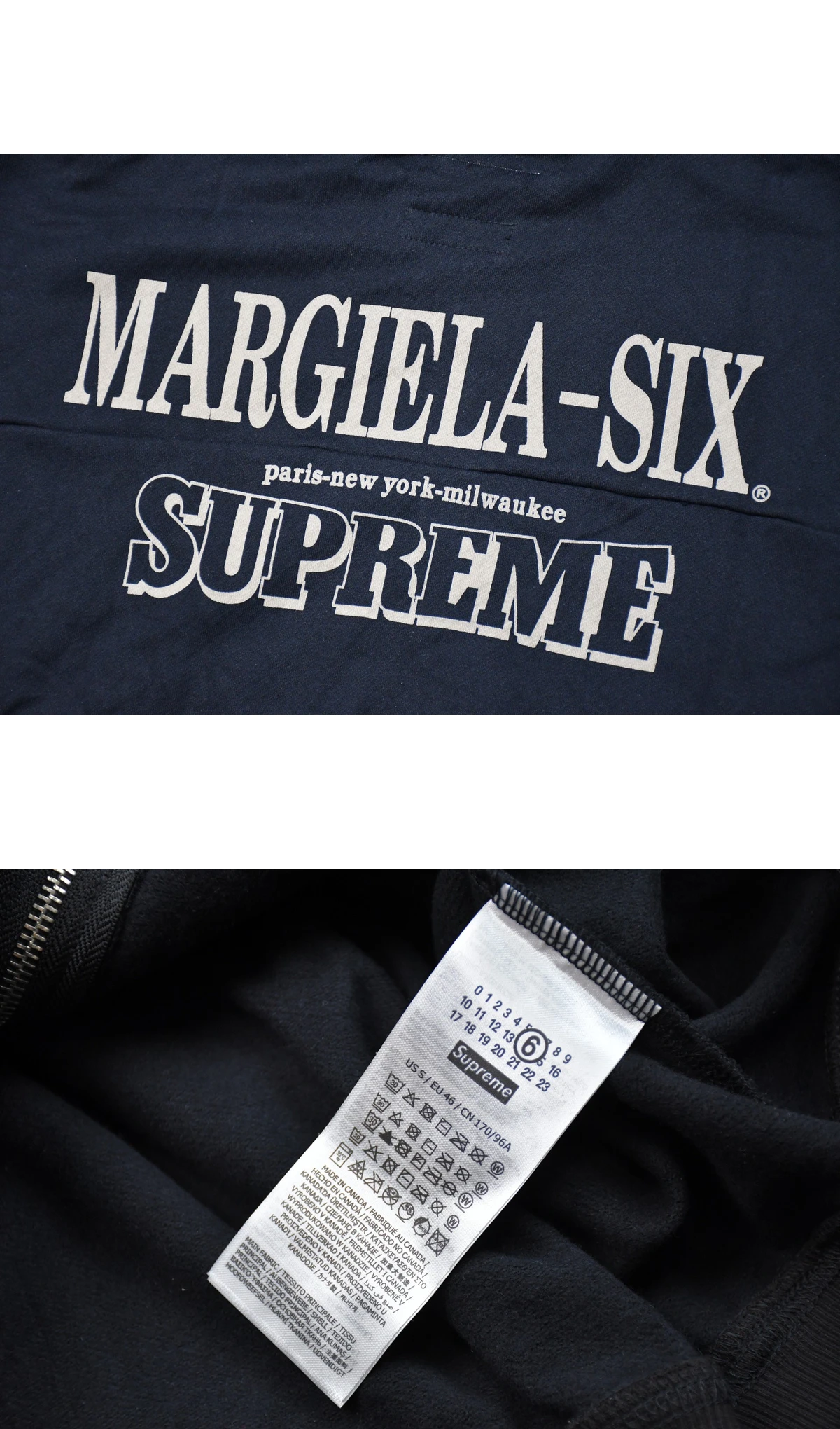 [SUPREME] 슈프림 x MM6 메종 마르지엘라 이글 집업 후드 스웨트셔츠 - 26SS