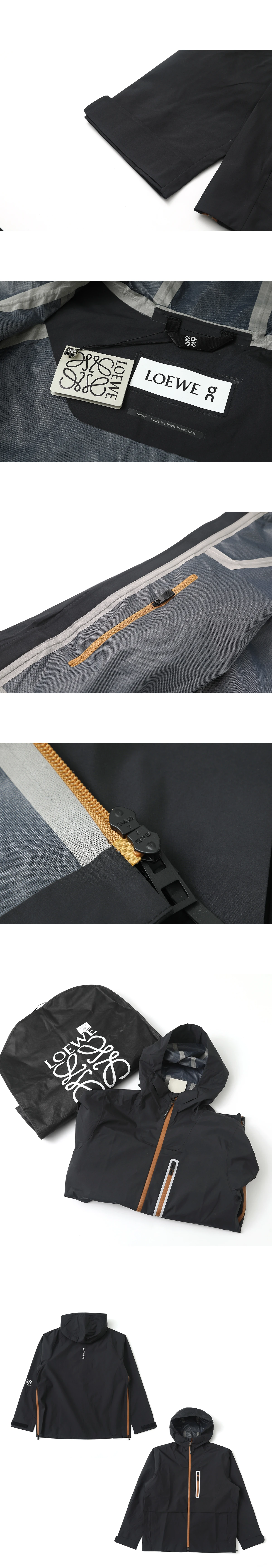 [LOEWE] 로에베 x 온 러닝 스톰 테크니컬 후디드 집업 재킷 블랙